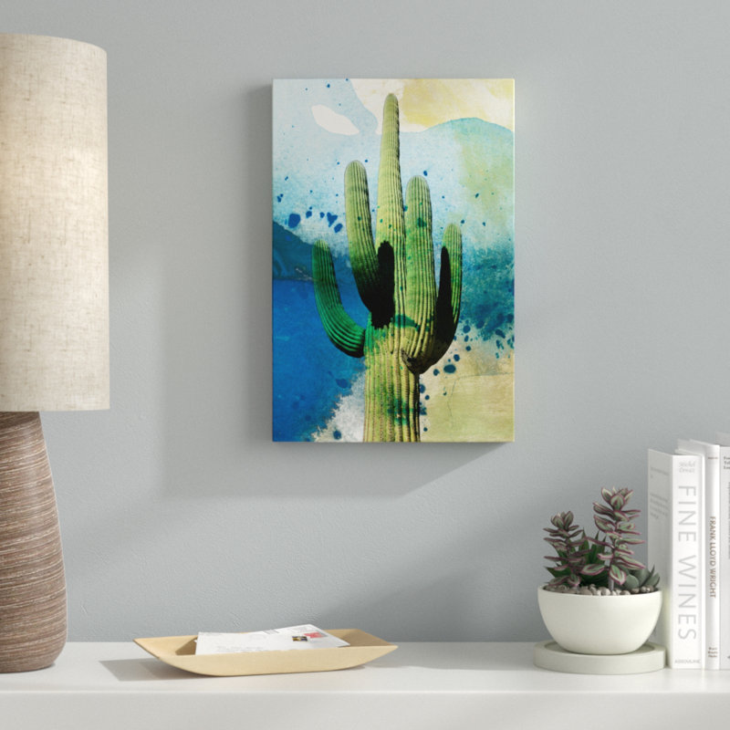 Cactus by Sisa Jasper - Graphic Art, Black Floater Framed, 46cm H x 30cm W