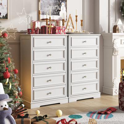 Commode à 5 tiroirs l 27,5 po Goode (ensemble de 2)
