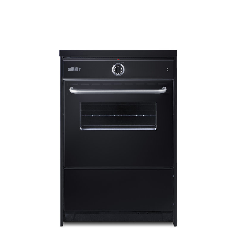 Summit Appliance 24" Wide White Induction Range, Black