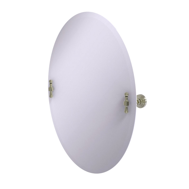 Godinez Flat Wall Mirror, Polished Nickel