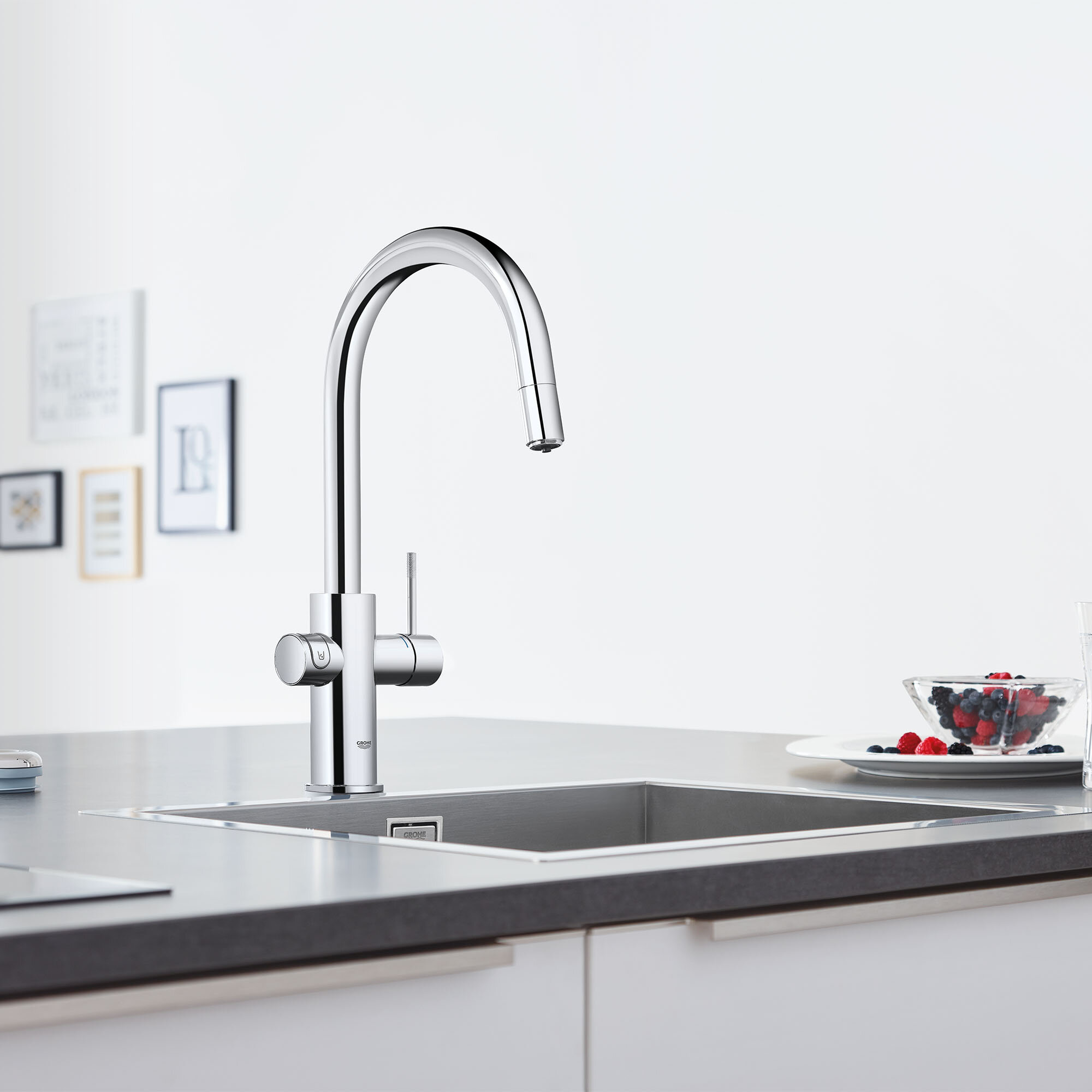 Смеситель для кухни grohe blue pure minta