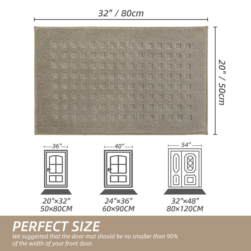 Paillasson Waffle, Beige, L 20 po x L 32 po