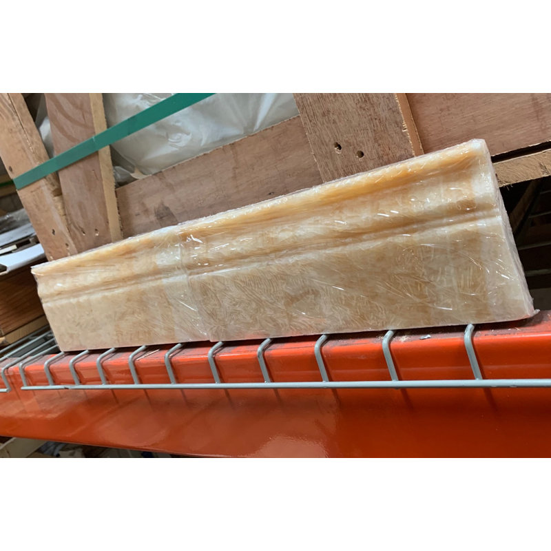 Honey Onyx 4 3/4" X 12" Onyx Look Wall Baseboard