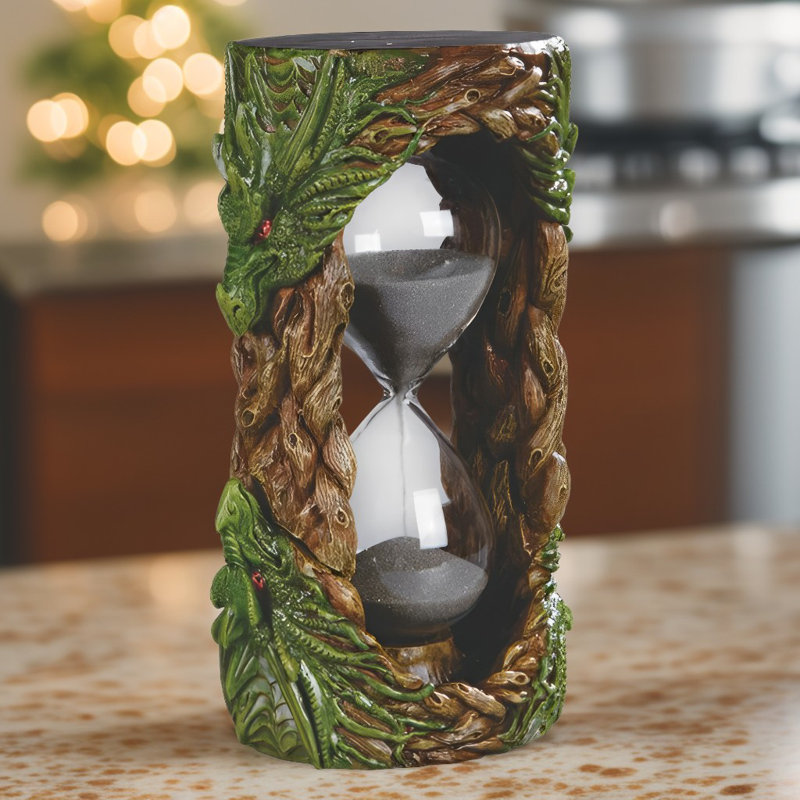 7"H Green Dragon Hour Glass