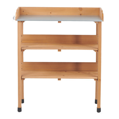 Wooden Potting Bench Work Table