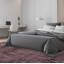 Tapis unique en laine noué à la main de style mauve foncé des années 2000 5 pi 11 po x 9 pi