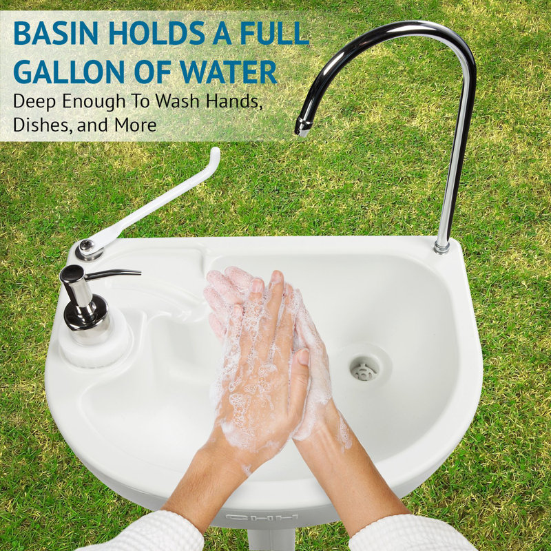Station de lavage de mains portable avec robinet L 20 po x l 13 po