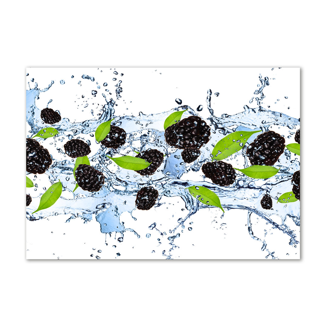 Brombeeren und Wasser - Kunstdrucke auf Segeltuch