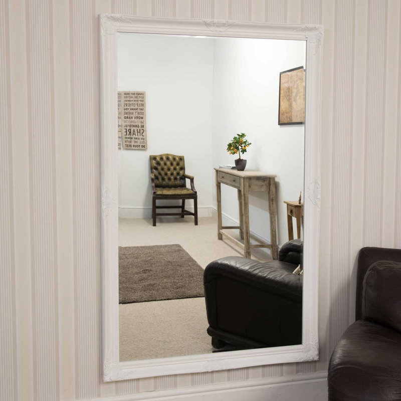 Chaudiere Flat Wall Mirror, 168 H x 76cm W x 5cm D, White