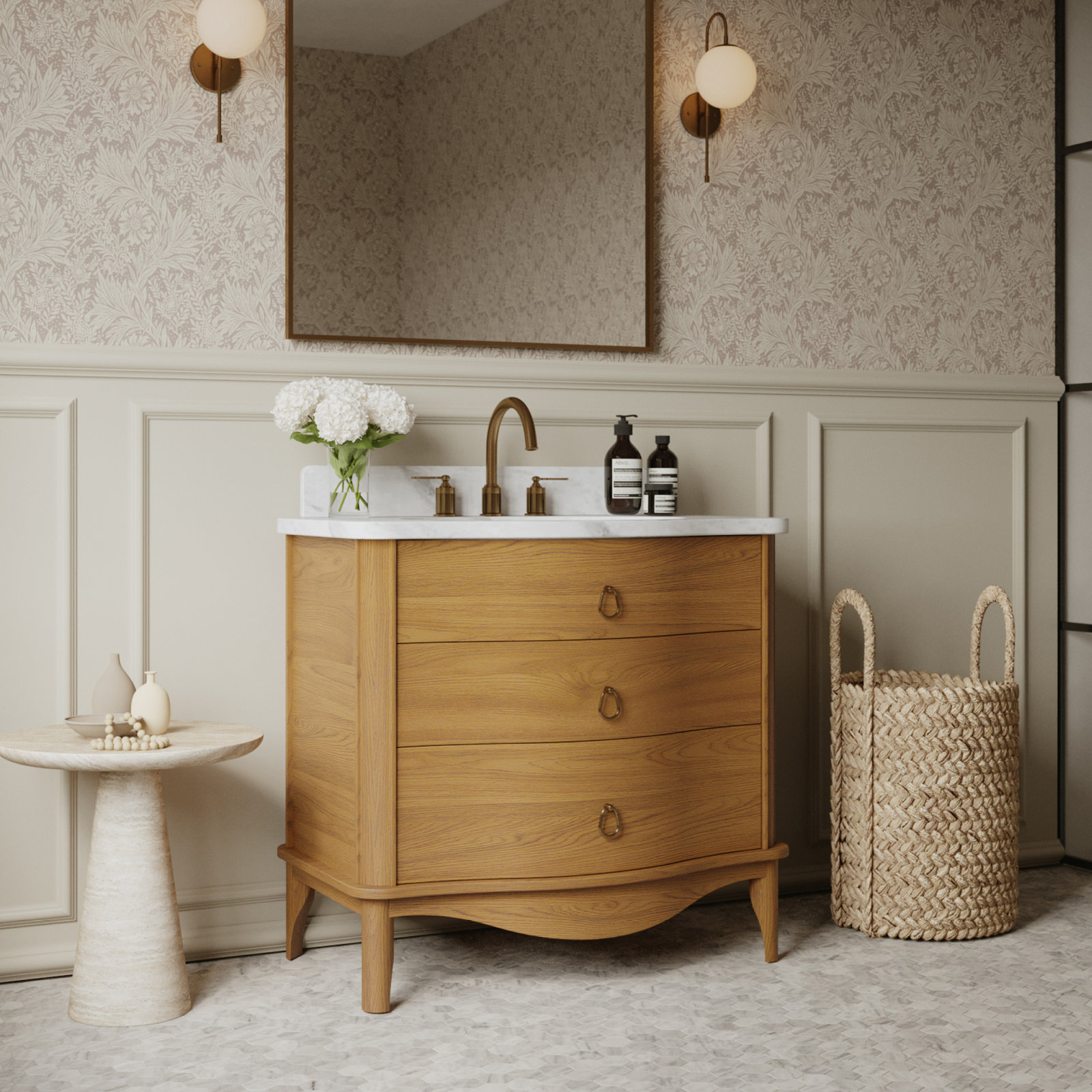 Emmy Bathroom Vanity, 36'', Natural