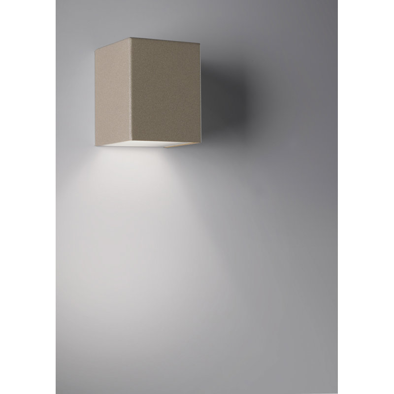 LED Flush Mounted Sconce, Sandy, 12.5cm H x 7.5cm W x 7.5cm D