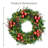 26" Battery-Operated Pre-Lit Adorned Artificial Wreath