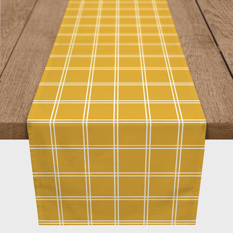 Chemin de table Harlingen, 90 po x 16 po, Jaune