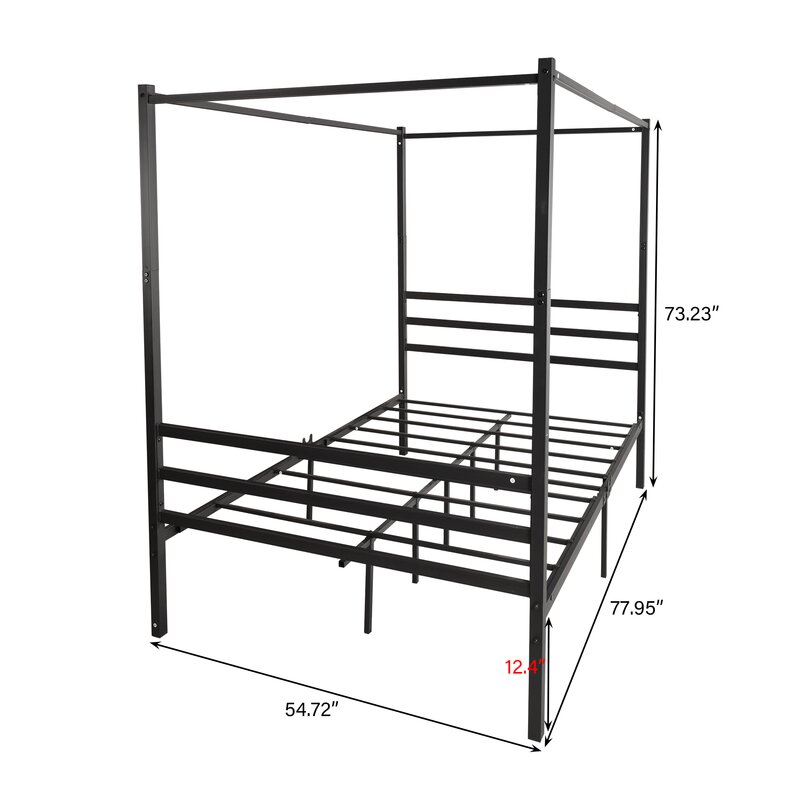 Wade Logan® Benefield Metal Canopy Bed & Reviews 