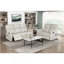 Causeuse inclinable contemporaine beige avec passe-partout en similicuir 1pc