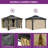 Hardtop Double-Roofed Aluminum Patio Gazebo Multiple Sizes-112917707-93808339