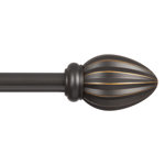  Easy Install Oil Rubbed Bronze Adjustable 0.625" Single Curtain Rod