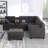 Kemoring 7 - Piece Upholstered Modular Sofa, Console with 2 Cup Holders, Storage Ottoman-1248043209