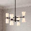 Lustre 8 lumières Aldegonde en noir mat-129437278