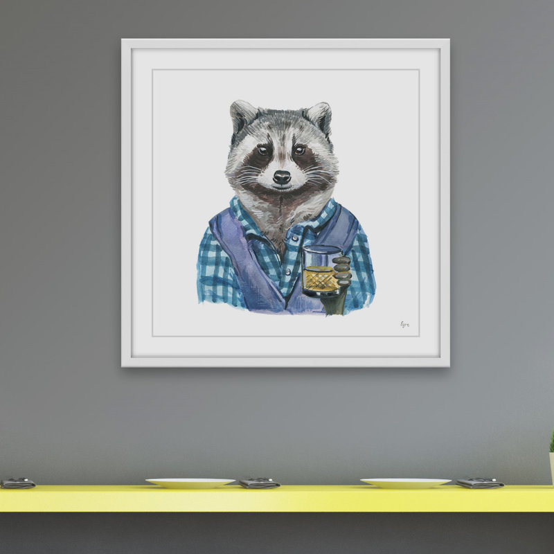 « scotch whisky », reproduction de peinture à l’aquarelle encadrée, H 24 po x l 24 po x P 1,5 po