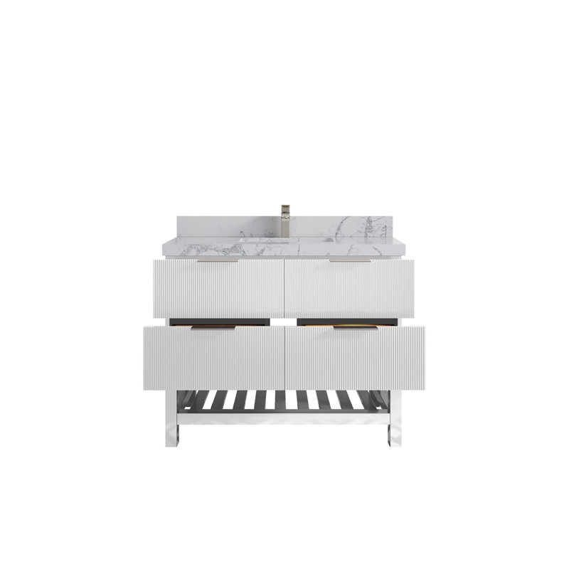 Catalina 42'' Single Bathroom Vanity with Quartz Top