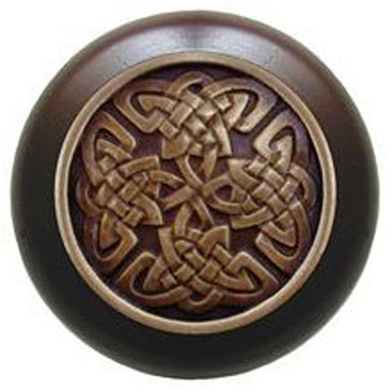 Jewel Mushroom Knob, Antique Brass