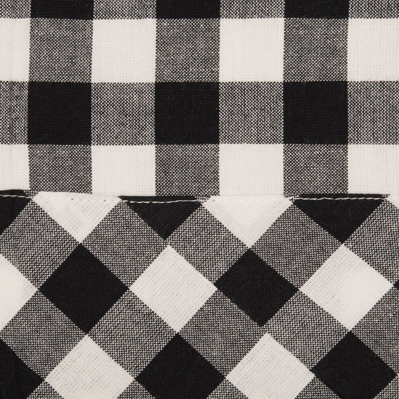 Tahnaout 100% Cotton Checkered Tailored Cafe Curtain, 72" W x 24" L