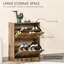 12 Pair Flip Down Shoe Storage