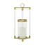 Lanterne contemporaine dorée en acier inoxydable, 23 x 11 x 11-1891591933