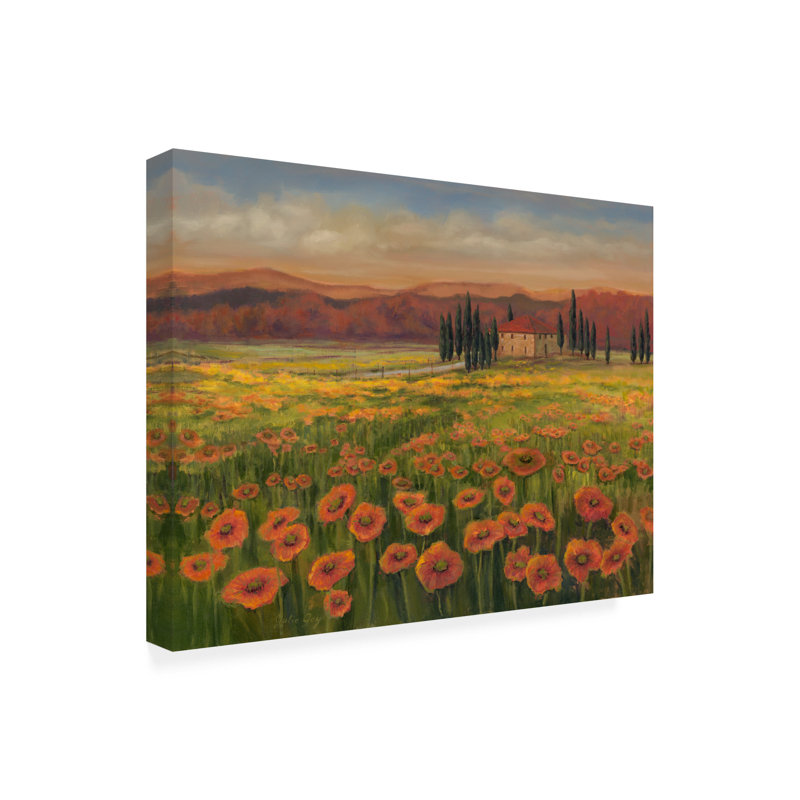 Toile d'extérieur Julie Joy «Poppy Path To Home I», H 14 po x l 19 po x P 1,5 po
