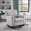 Chaise berçante gris clair avec accoudoirs