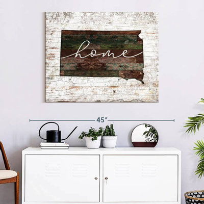 South Dakota Home Map sur impression sur toile