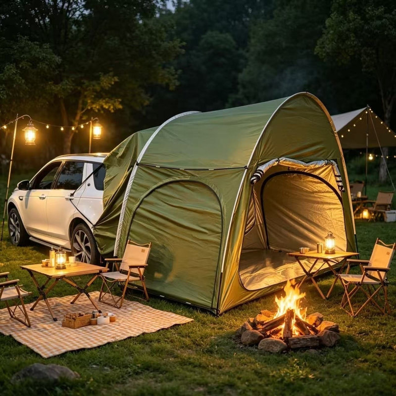 Outdoor Portable SUV Camping Tent Arch Car Rear Camping Awning Tent for 2 Persons