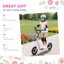 Trottinette à hauteur réglable pour enfants, structure en acier, roues de 12 pouces, finition rose, 5 à 12 ans