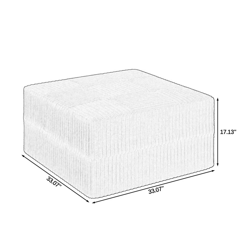Canapé modulaire Boneless Snedicor, Velours côtelé noir