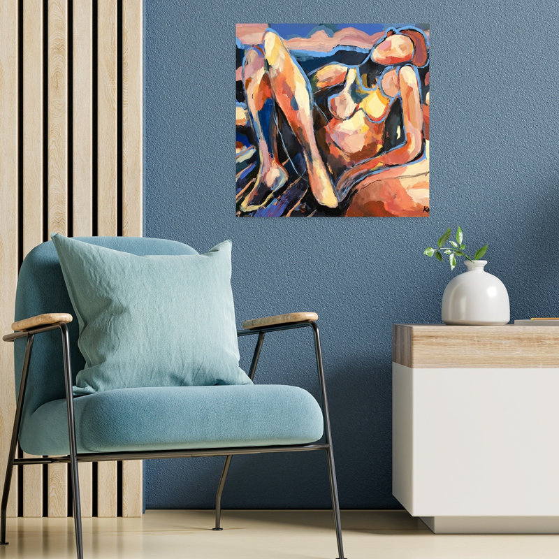 Art contemporain contemporain abstrait, H 18" x l 18"