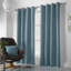 Nalaiyah Velvet Chenille Eyelet Curtains-1315062716-1315062691
