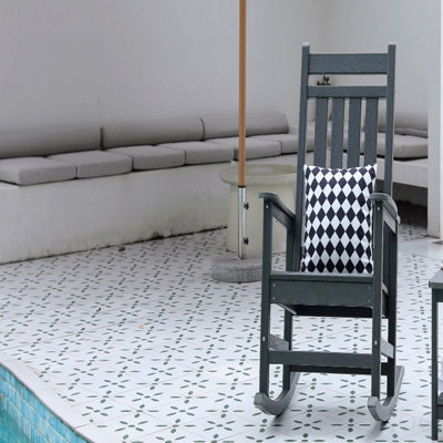 Chaise berçante d'extérieur, avec texture de bois