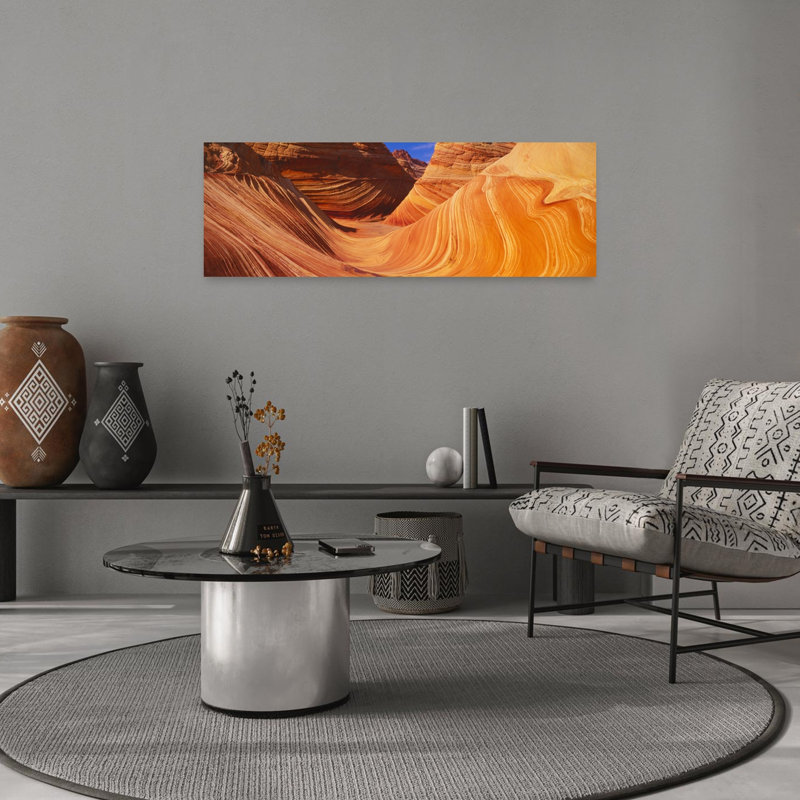 The Wave Sandstone Formation Kenab Utah by J Sohm/VOA LLC - Wrapped Canvas Panoramic Print, 91.44 cm H x 30.48 cm W