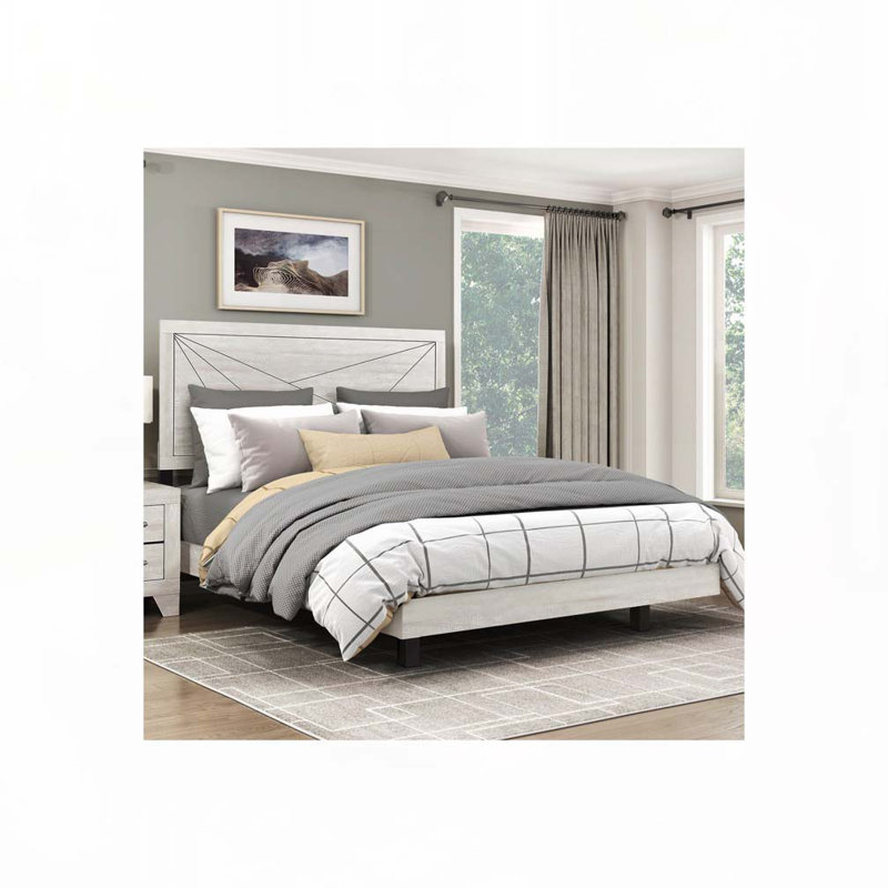 Gray Oak Finish Platform Bed