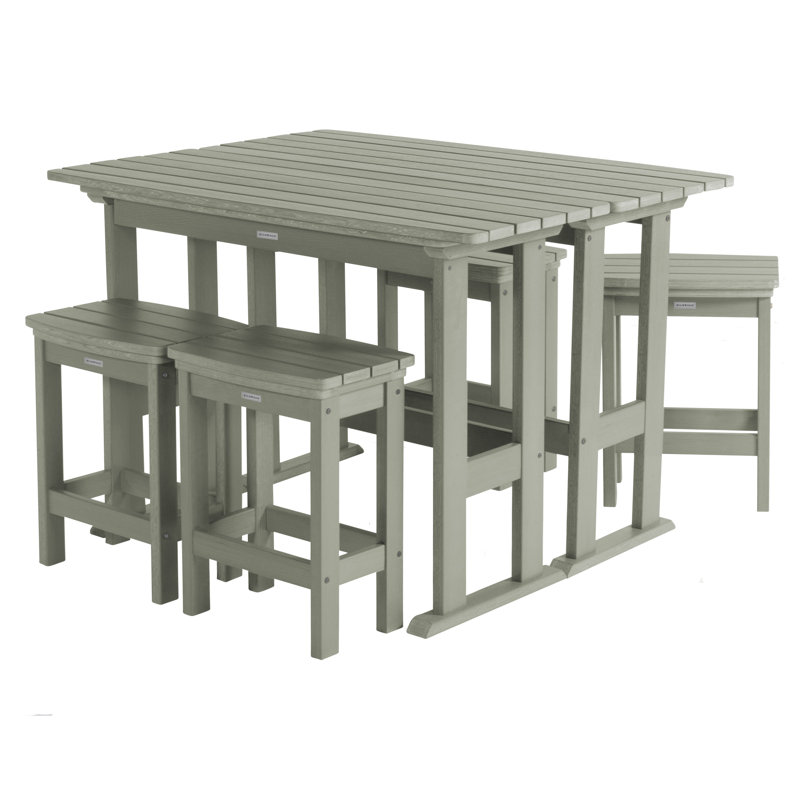 Arihaant 4 - Person Patio Dining Set with Rectangular Table, Eucalyptus