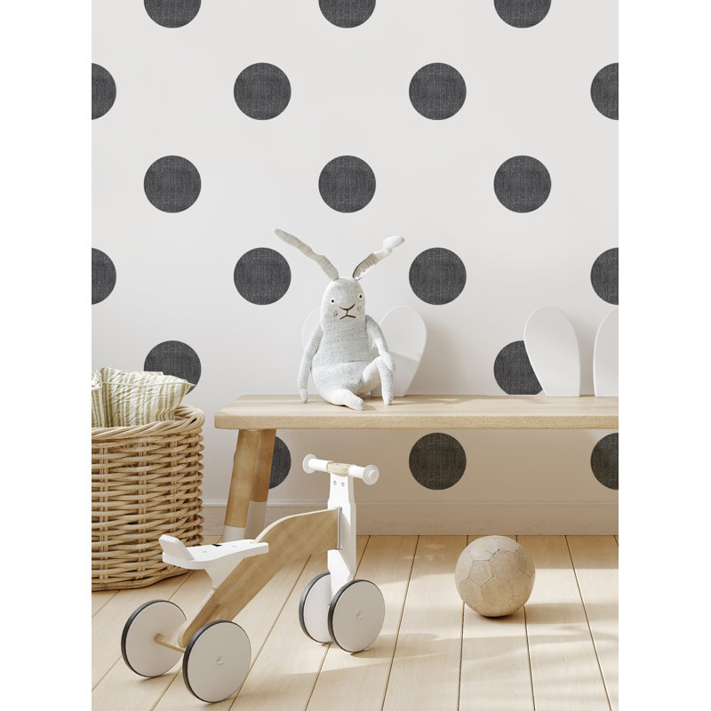 Adhésif décoratif pois texturés, Noir