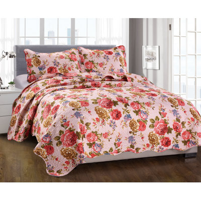 Polyester Floral Quilt