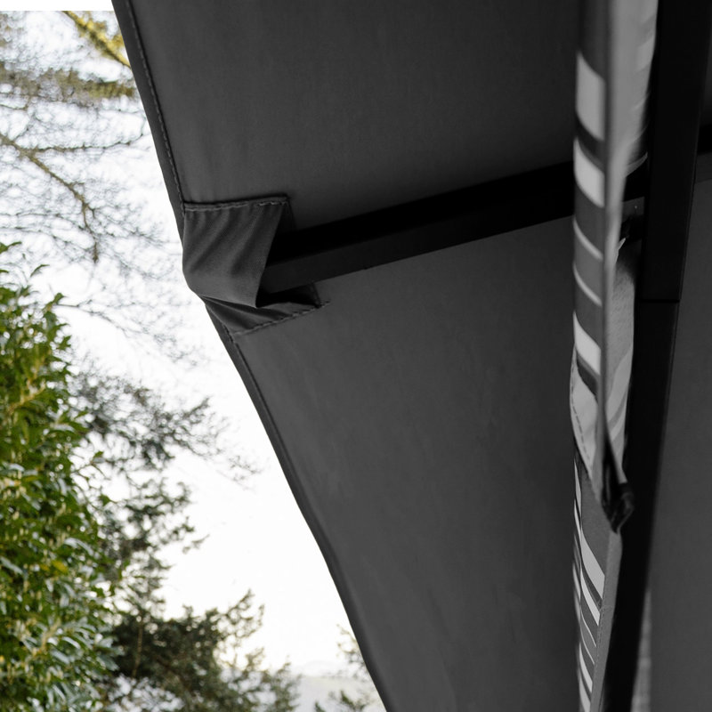 13 Ft. W x 11 Ft. D Steel Patio, Black