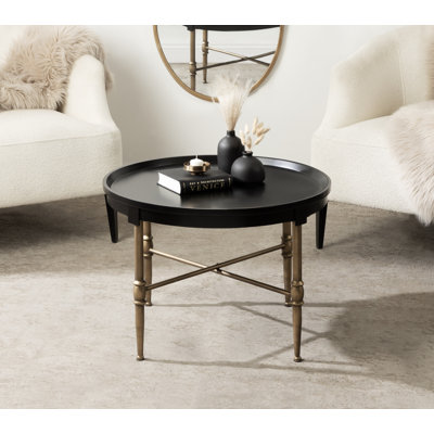 Imirjano Round Wood and Metal Coffee Table