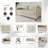 Newquay 74.60'' Square Arm Sofa-1206833644