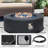 42 inch Outdoor Round Fire Pit Table Propane Iron Firepit for Outside Patio with Tank Cover