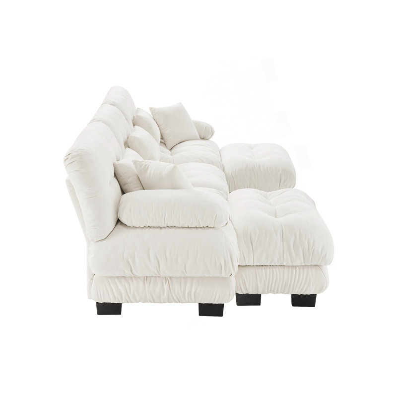 Canapé modulaire de luxe Luxury, Chenille blanche
