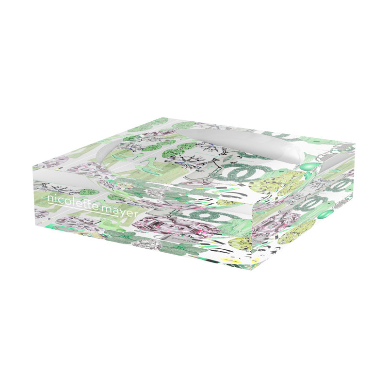 Bougie Decorative Tray, 8"W x 8"D x 2"H