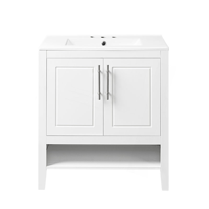 Meuble-lavabo multifonctionnel avec portes et tiroirs 30 po avec lavabo 30 po